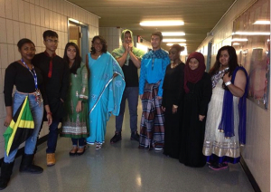 The Model United Nations Class posing for a group picture