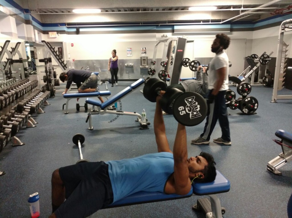  Imran Azad working on his gym  resolution for 2015-2016