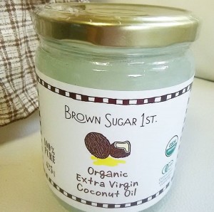 Organic coconut oil helps make your hair healthier and also de-frizz your hair.