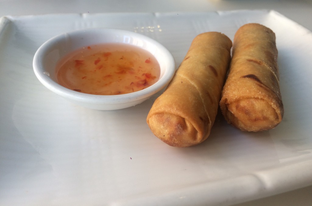 Bangkok Cuisine’s Lunch special gives you a choice of dumplings or spring rolls.