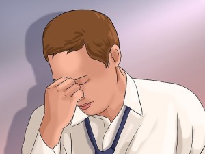 Caption: A cartoon illustrating how a stressed person looks.  Photo Credit: wikihow.com ​  