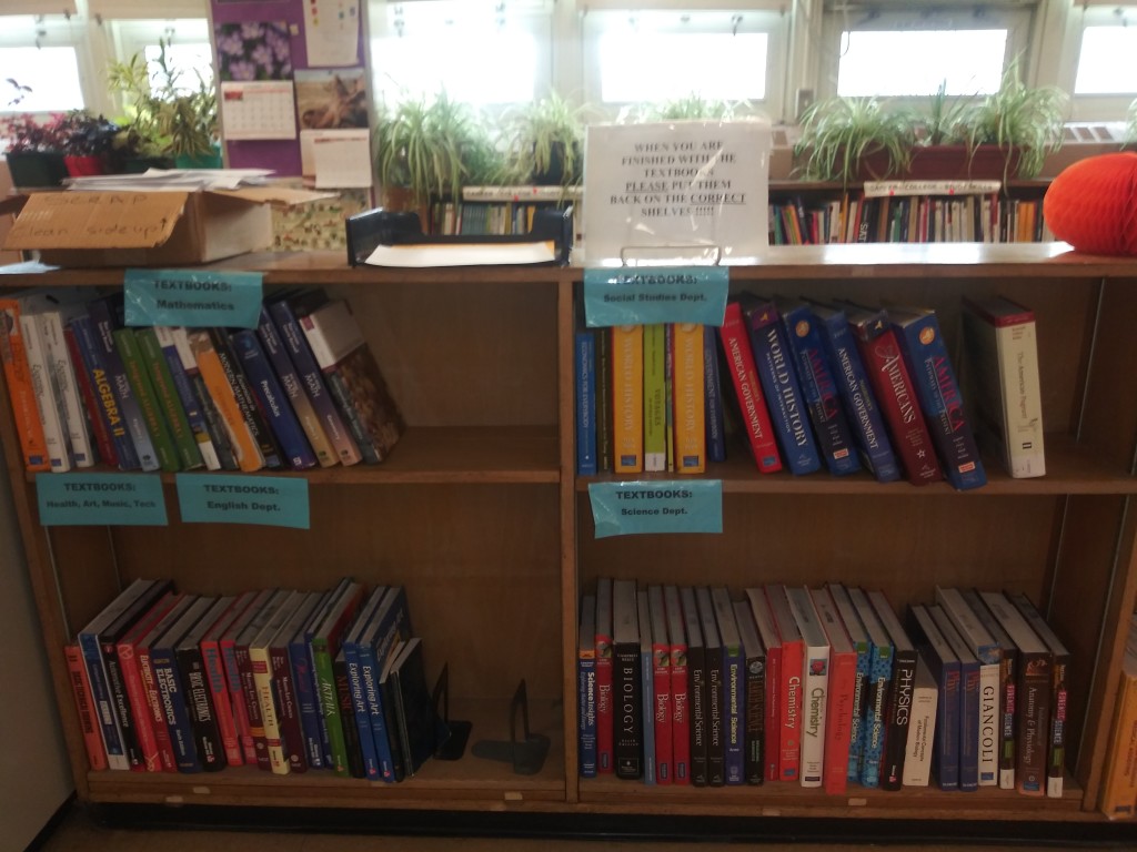 Library stores textbooks. They are neatly shelved and placed according to subject.
Photo Credit: Nicholas Suresh