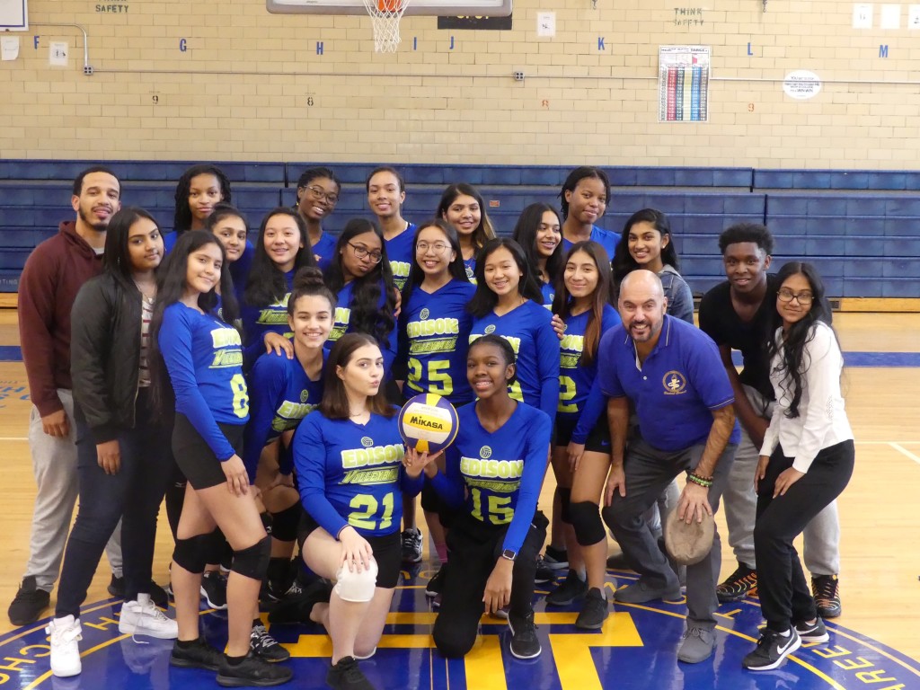 The Edison Girls Volleyball team on October 23rd,2018 the day they played  
against Forest Hills High School.
Credit: Charisma Jugdeo 