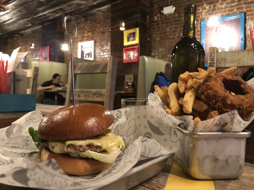 “Be my Burger” and a side of Rings and Fries 
Photo Credit: Harjot Kaur 