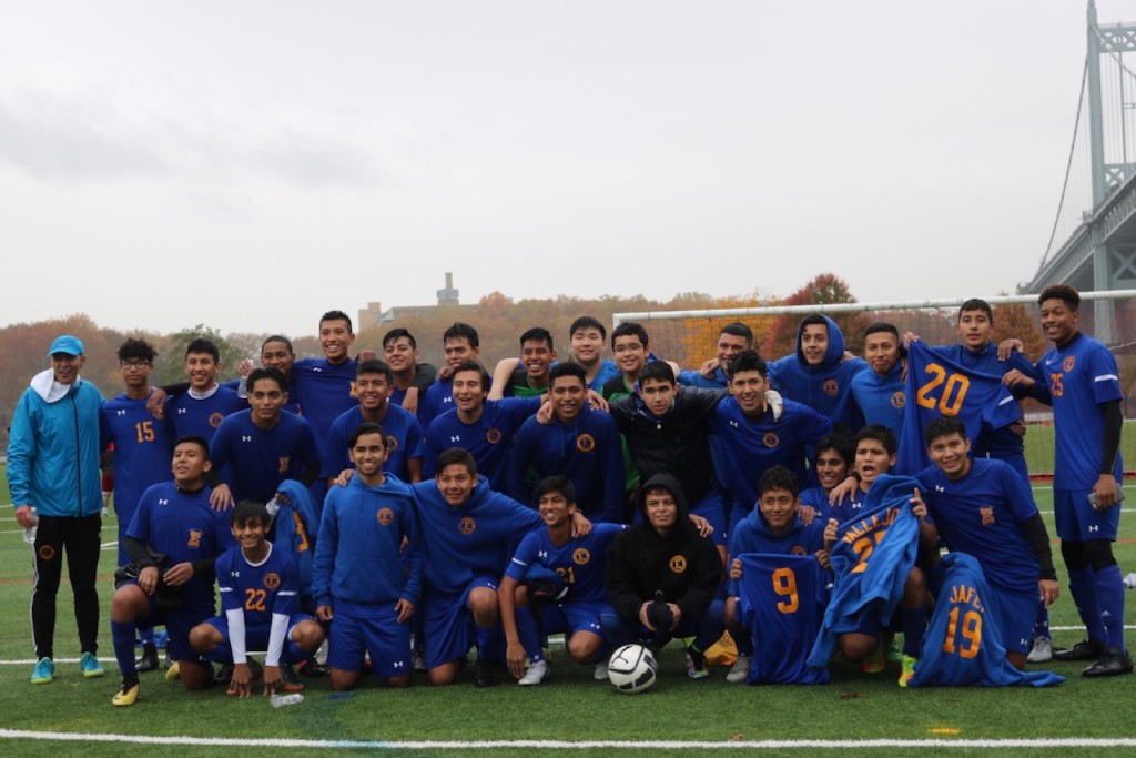 Edison won the division and playoff games with incredible 8 goals by superstar freshman, Alexander Muyudumbay (bottom right)