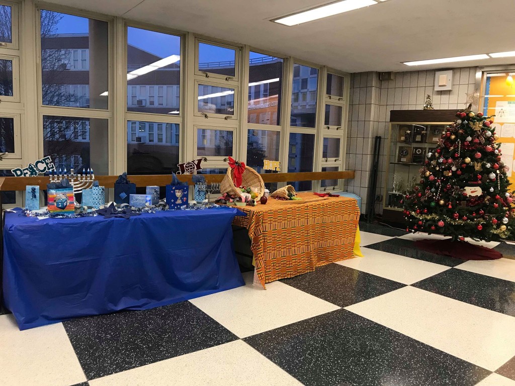 Caption: The Edison lobby displays scenes that represent different holidays.
Photo Credit: Gloria Mourcous