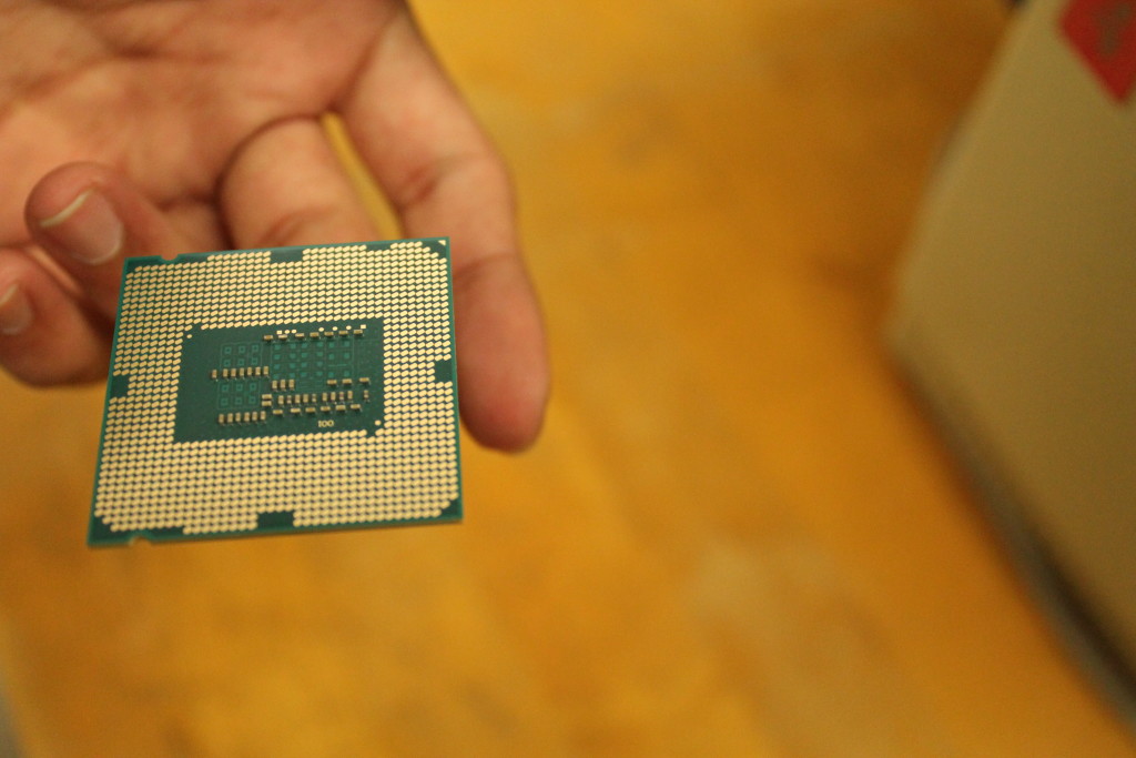  Caption: The average desktop CPU chip can be held at your finger-tips and installed by the user with ease. The current clock speed for consumer pc’s is around 1.5 to 2.5 GHz
Credit: Matthew Moore