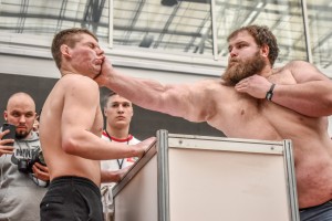 First ever Male Slapping Champion in Siberia. Credit: Dmitriy Kotov 