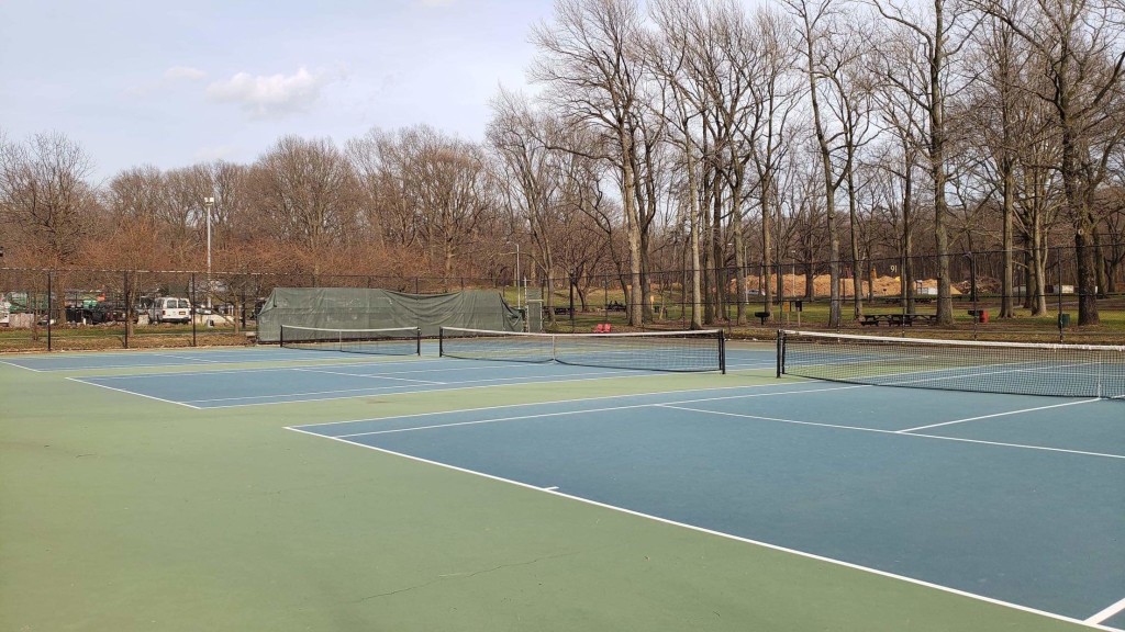 The tennis court in Cunningham park where the team practices
Photo credit- Michelle Chew 