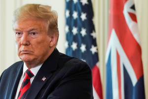 U.S. President Donald Trump addresses a joint news conference with Australia’s Prime Minister Scott Morrison in the East Room of the White House in Washington, U.S., September 20, 2019. REUTERS/Joshua Roberts