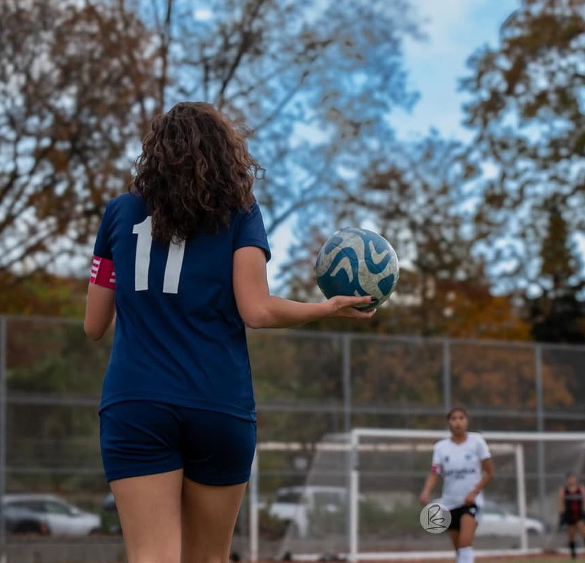 Alessandra Ojeda on the field 
