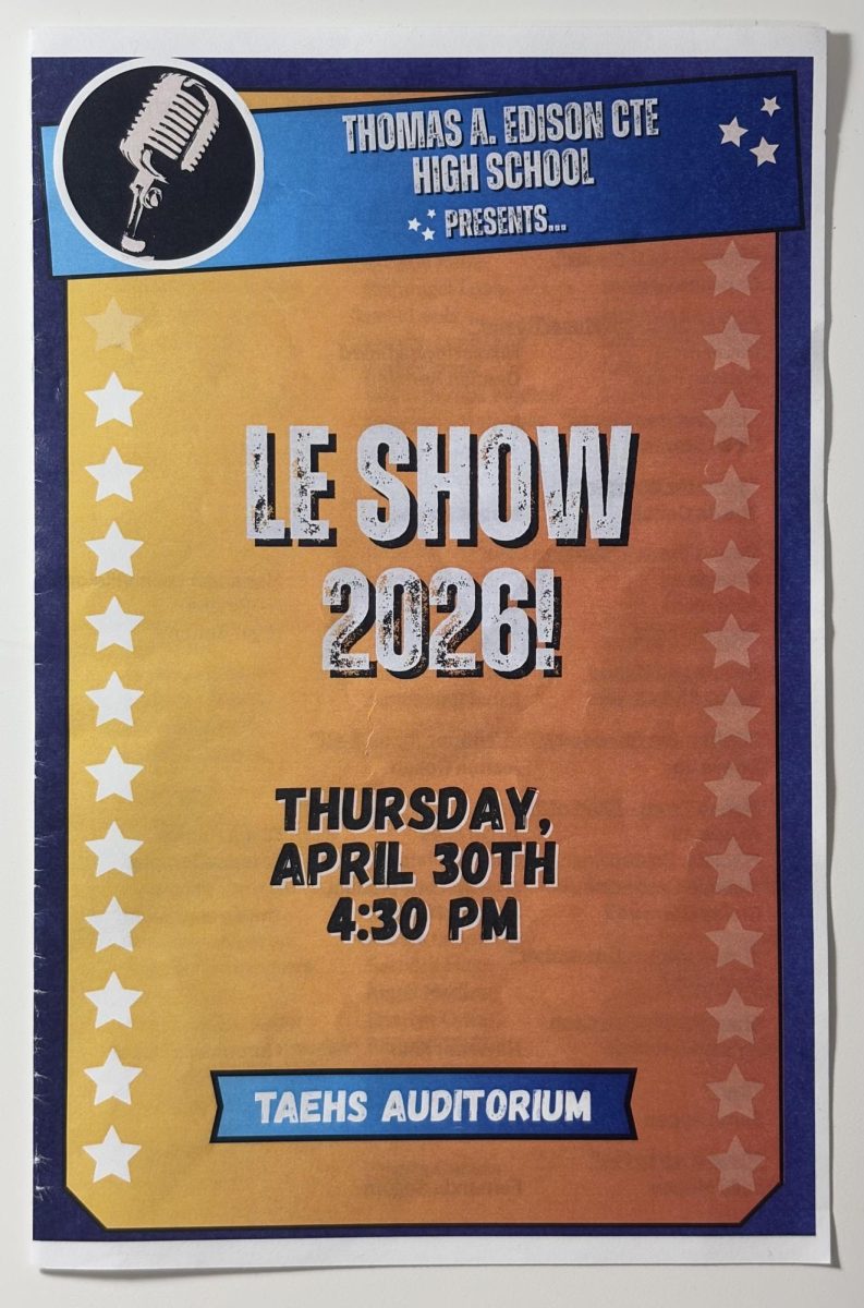 Le Show program handed out to each audience member listing all the performers and acts. 
