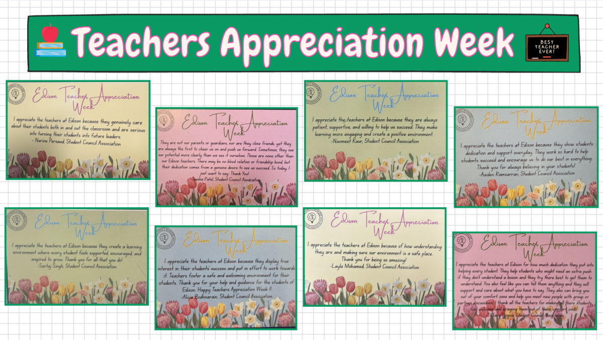 Messages from Student Council dotted the hallways and were placed at the entrances of all classrooms in preparation for Teacher Appreciation.